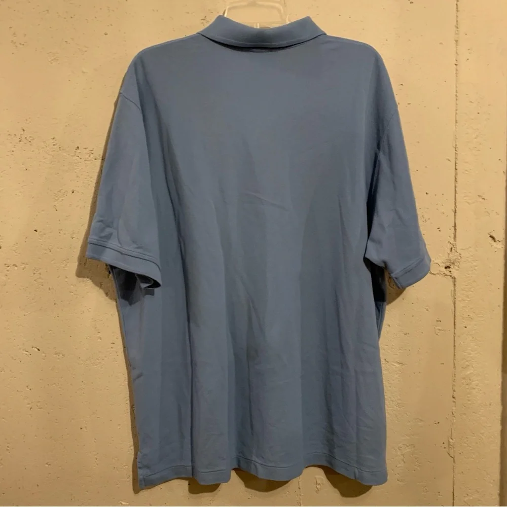 Double L Polo Shirt Short Sleeve Wrinkle Resistant L L Bean Light Blue Size XL